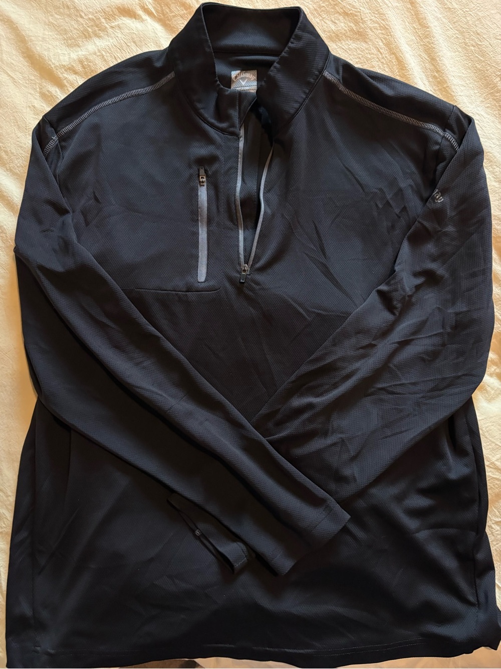 Callaway Black Men's Zip-Up Performance Pullover